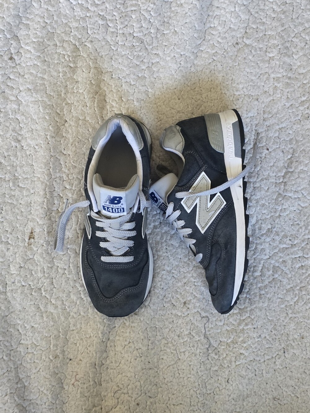 New Balance 1400 M1400NV USA Navy Blue Suede Mens Sneakers Shoes Size 6.5 US